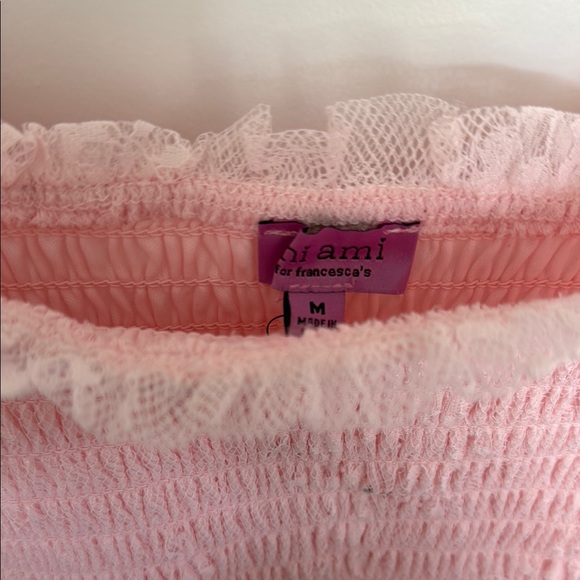 Pink Smocked Tiered Babydoll Midi Dress - Picture 7 of 7